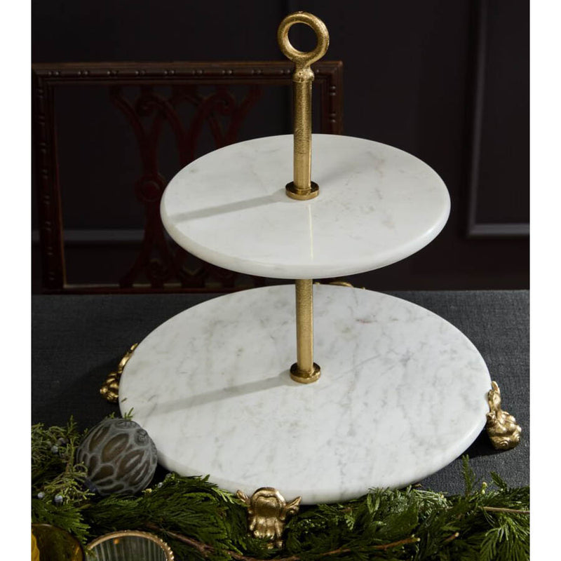 Clawfoot Marble Serving Tray