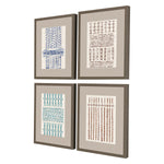 Poesia Miura Melody Framed Art Set of 4