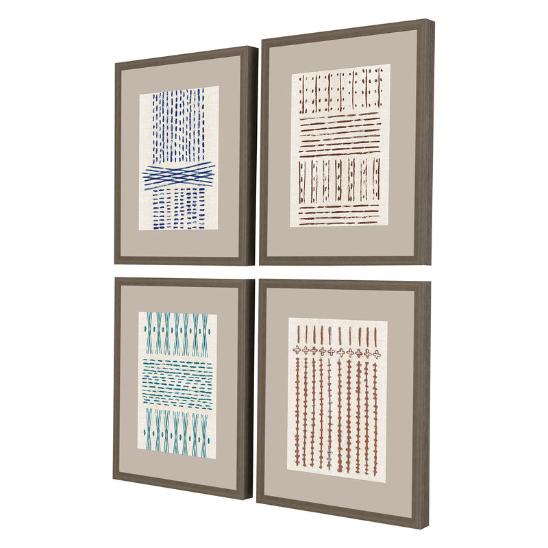 Poesia Miura Melody Framed Art Set of 4