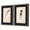 Larson Floating Feathers II Framed Art Set of 2