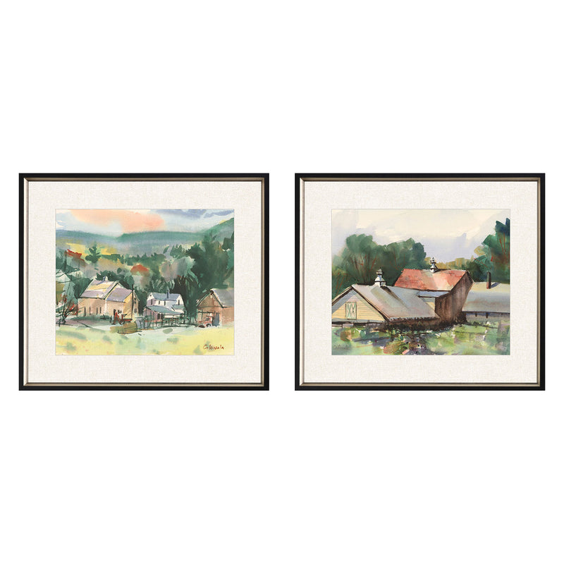 Calcasola Valley Farm II Framed Art Set of 2