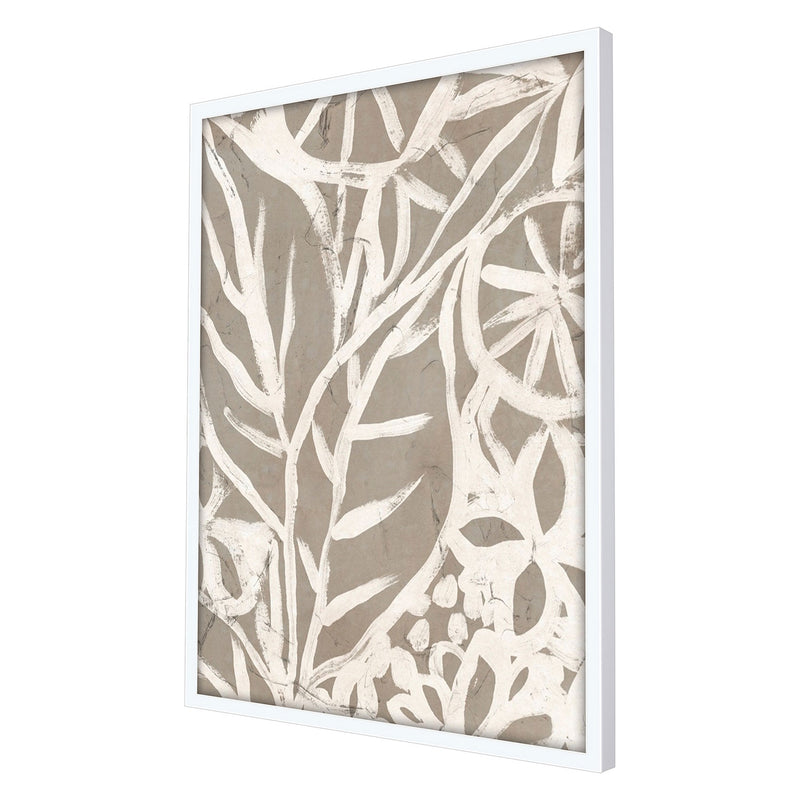 Vess Mudcloth Foliage I Framed Art