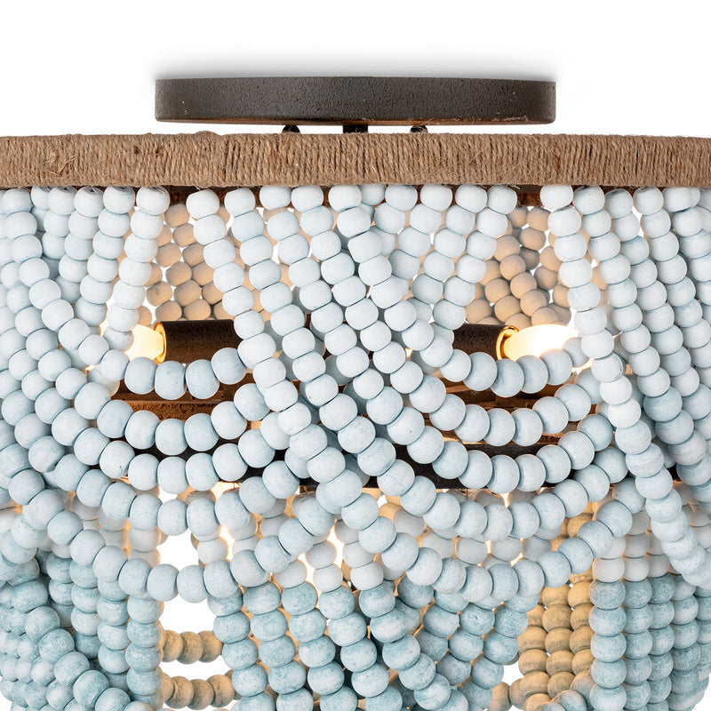 Regina Andrew x Coastal Living Ombre Wood Bead Flush Mount