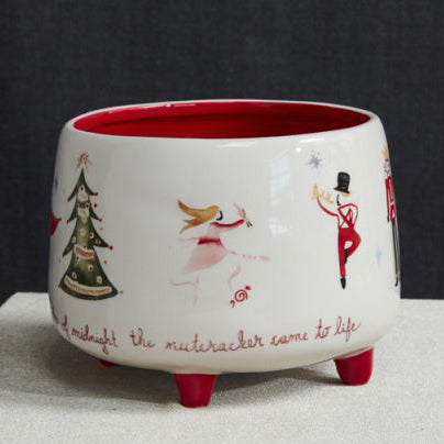 Nutcracker Ballet Footed Pot