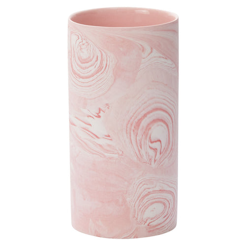 Marbleized Pink Large Vase Set of 2