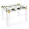 Interlude Home Pierre Acrylic Backgammon Table