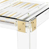 Interlude Home Pierre Acrylic Backgammon Table