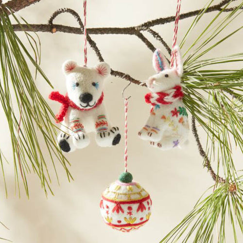 Fairisle Friends Ornament Set of 4