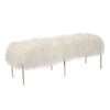 Interlude Home Stiletto Sheepskin Bench