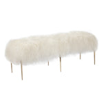 Interlude Home Stiletto Sheepskin Bench