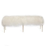 Interlude Home Stiletto Sheepskin Bench