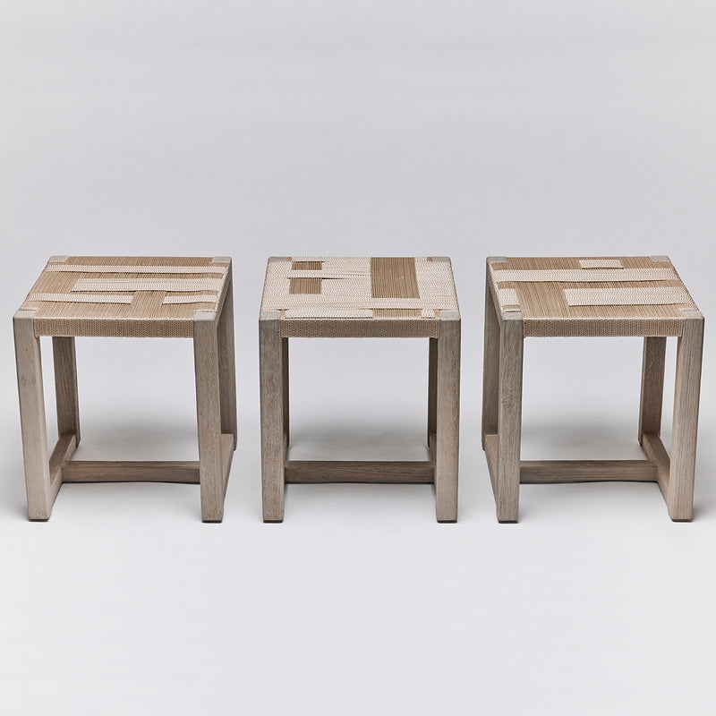 Interlude Home Venice Square Stool Set of 3