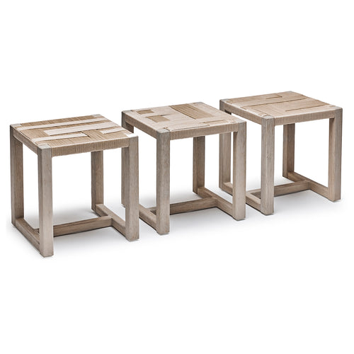 Interlude Home Venice Square Stool Set of 3