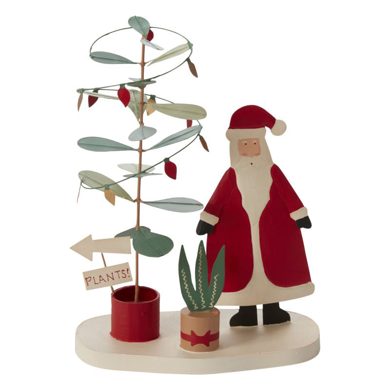 Fiddle Leaf Santa Figurine