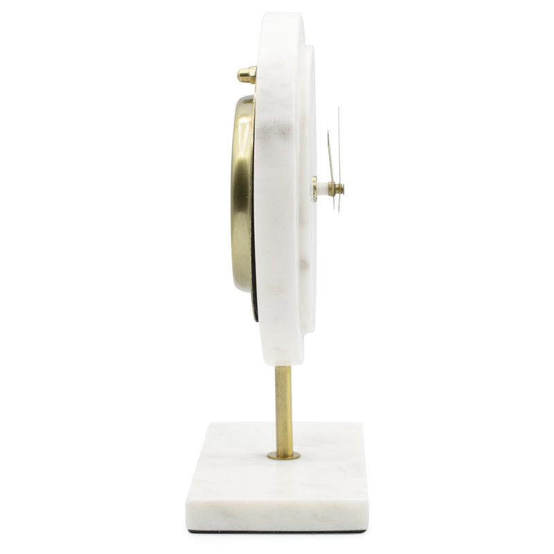 Piero White Marble Clock