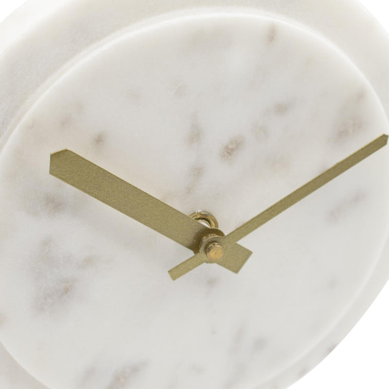 Piero White Marble Clock