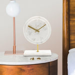 Piero White Marble Clock