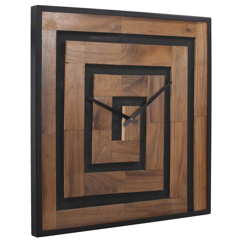 Helix Wooden Square Clock