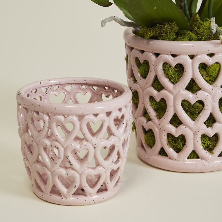 Cherished Hearts Orchid Pot Set of 2