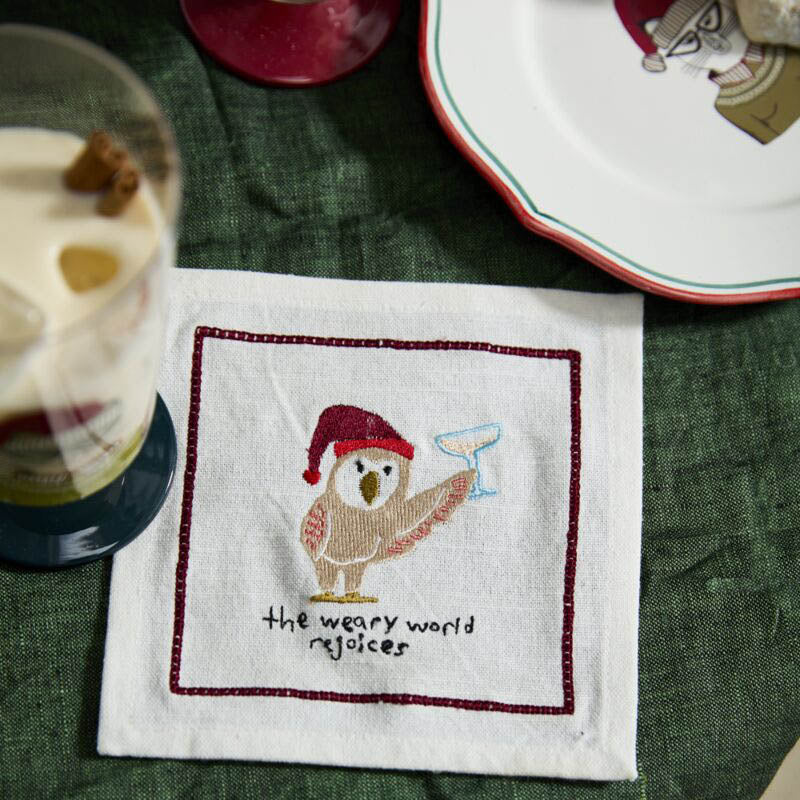 Tipsy Critter Cocktail Napkin Set of 4