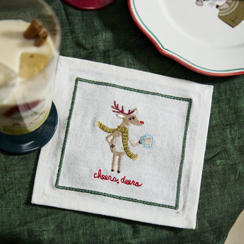 Tipsy Critter Cocktail Napkin Set of 4