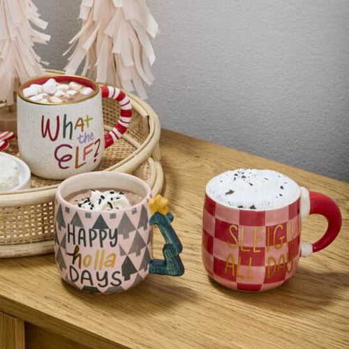 Kitschy Christmas Mug Set of 4