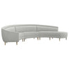 Interlude Home Capri Chaise 3 Piece Sectional Sofa