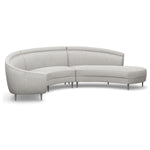 Interlude Home Capri Chaise 3 Piece Sectional Sofa