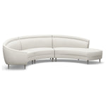 Interlude Home Capri Chaise 3 Piece Sectional Sofa