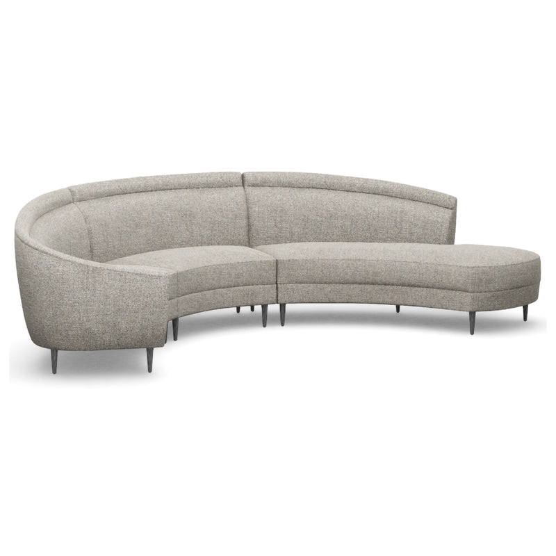 Interlude Home Capri Chaise 3 Piece Sectional Sofa