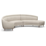 Interlude Home Capri Chaise 3 Piece Sectional Sofa