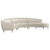 Interlude Home Capri Chaise 3 Piece Sectional Sofa