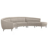 Interlude Home Capri Chaise 3 Piece Sectional Sofa