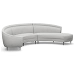 Interlude Home Capri Chaise 3 Piece Sectional Sofa