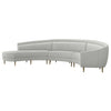 Interlude Home Capri Chaise 3 Piece Sectional Sofa