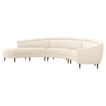 Interlude Home Capri Chaise 3 Piece Sectional Sofa