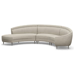 Interlude Home Capri Chaise 3 Piece Sectional Sofa