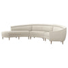 Interlude Home Capri Chaise 3 Piece Sectional Sofa