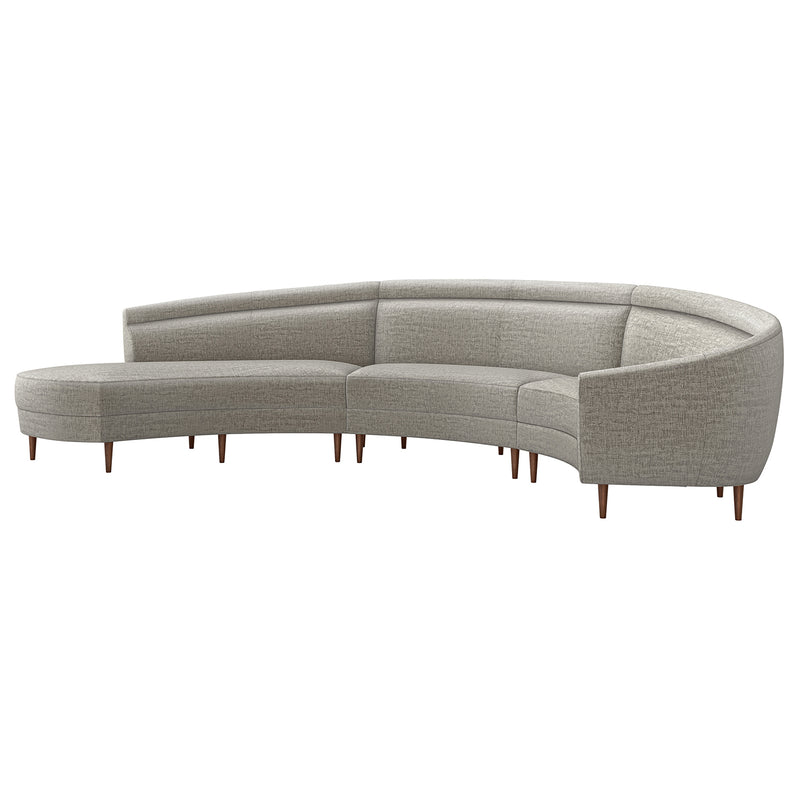 Interlude Home Capri Chaise 3 Piece Sectional Sofa