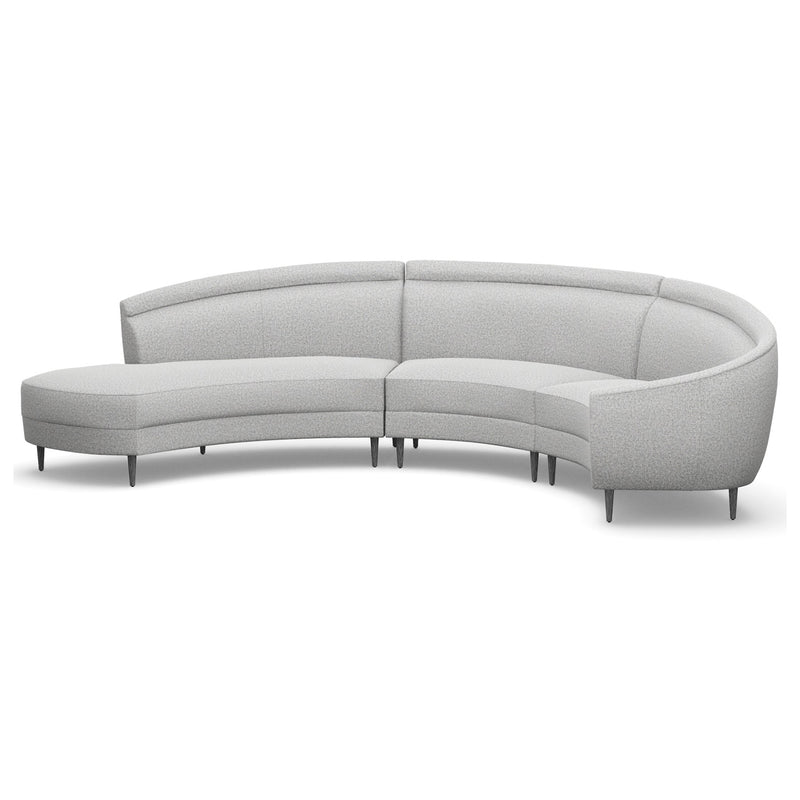 Interlude Home Capri Chaise 3 Piece Sectional Sofa