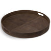 Regina Andrew Derby Round Leather Tray