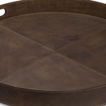 Regina Andrew Derby Round Leather Tray