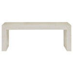 Currey & Co Carson Ivory Terrazzo Bench