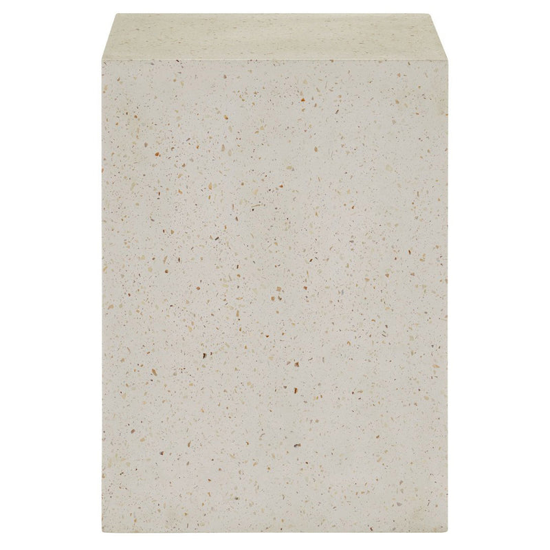 Currey & Co Carson Ivory Terrazzo Accent Table