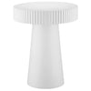 Currey & Co Harlow White Concrete Accent Table