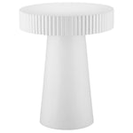 Currey & Co Harlow White Concrete Accent Table