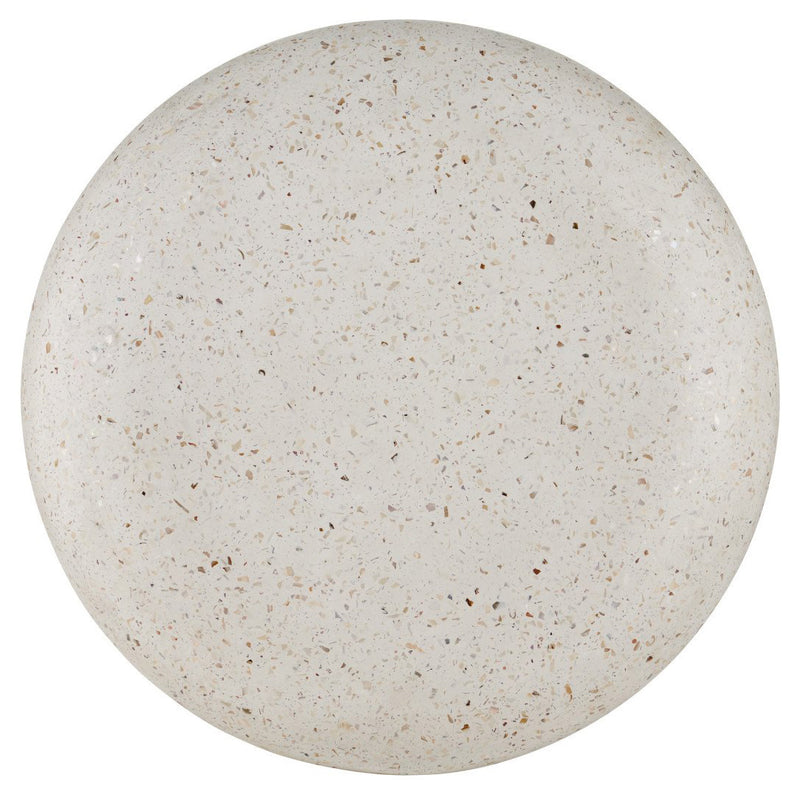 Currey & Co Cusani Ivory Terrazzo Stool