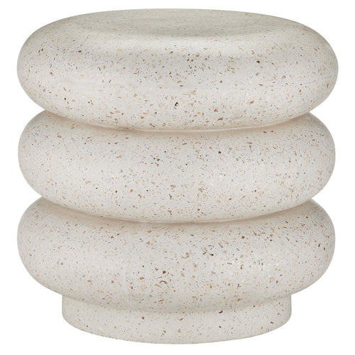 Currey & Co Cusani Ivory Terrazzo Stool