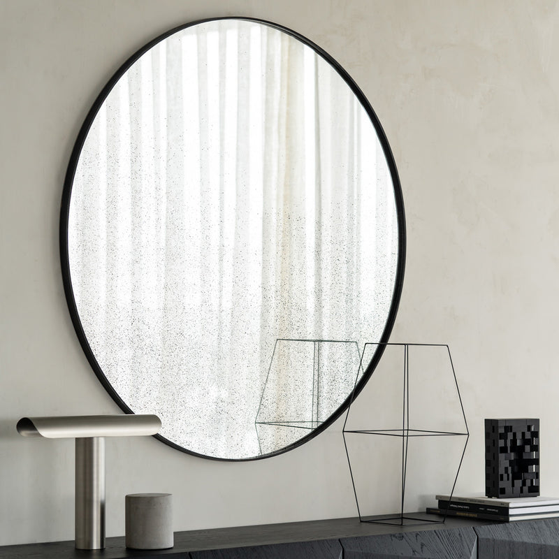 Ethnicraft Aged Round Wall Mirror