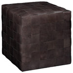 Jamie Young Woven Leather Ottoman